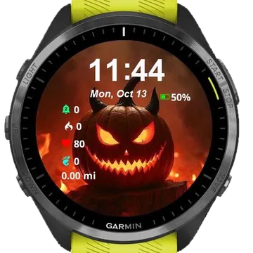 Dark Pumpkin Garmin watch face preview