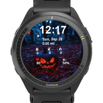 Dark Pumpkins Garmin watch face preview