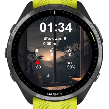 Dark Relaxing Garmin watch face preview