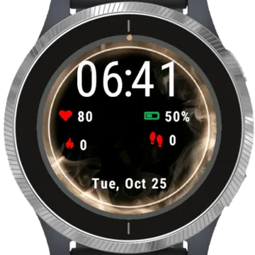 Dark Smoke Design Garmin watch face preview