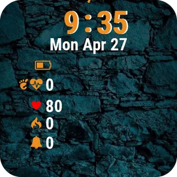 Dark Stone Green Glow Garmin watch face preview