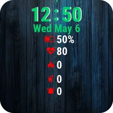 Dark Wood Garmin watch face preview