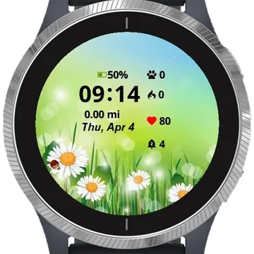 Day Nature Flowers Garmin watch face preview