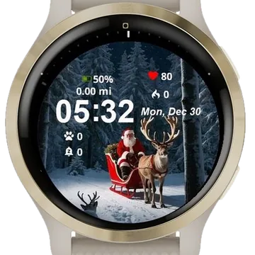 Dear Santa Claus Garmin watch face preview