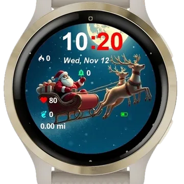 Dear Santa Garmin watch face preview