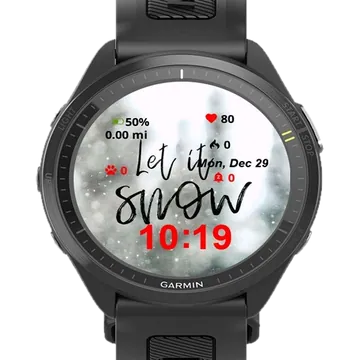 December Garmin watch face preview