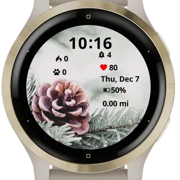 December Christmas Garmin watch face preview