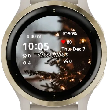 December Garmin watch face preview