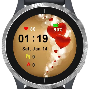 Decotration Heart Garmin watch face preview