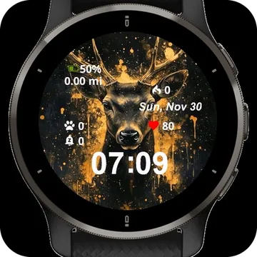 Deer Big Ant Garmin watch face preview