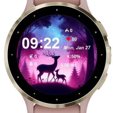 Deer Garmin watch face preview