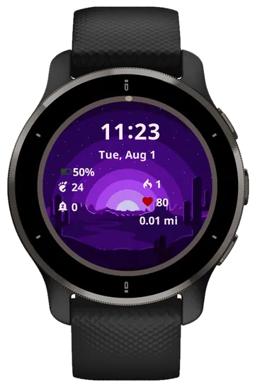 Desert on Mars Garmin watch face preview