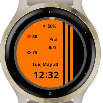 Design Flat Garmin watch face preview