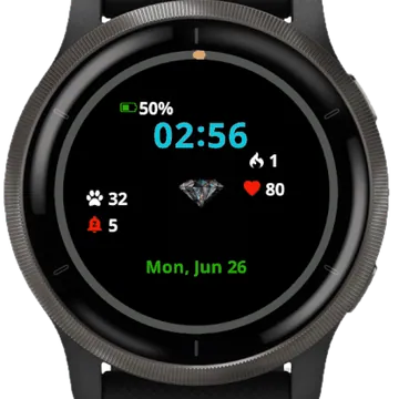 Diamond Garmin watch face preview
