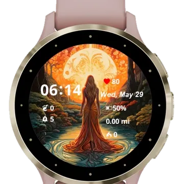 Digital Art Garmin watch face preview