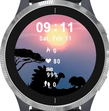 Dinosaurs Garmin watch face preview