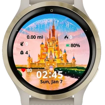 Disney Castle Garmin watch face preview