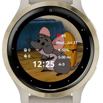Disney Rat Garmin watch face preview