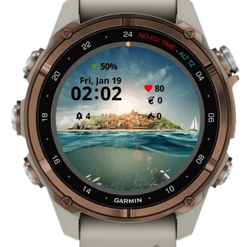 Diving in the ocean Garmin watch face preview