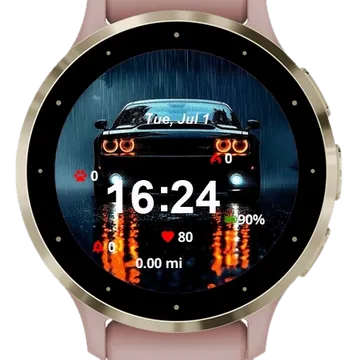Dodge Challenger Garmin watch face preview