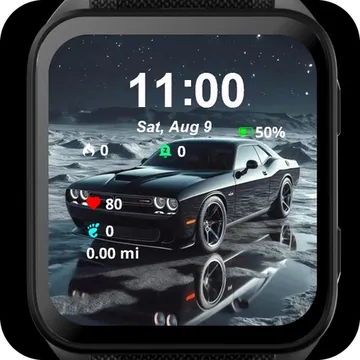 Dodge Challenger Garmin watch face preview