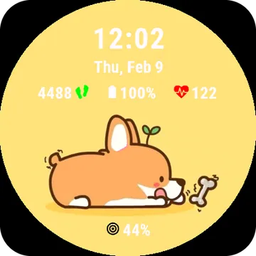 Doggy Garmin watch face preview