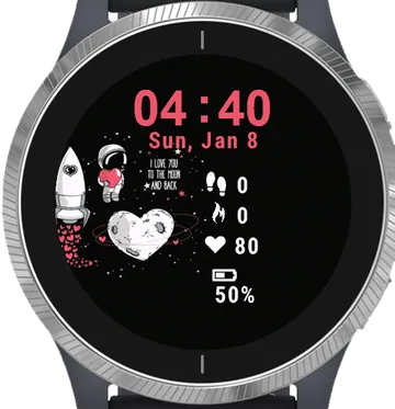 Doodle Astronaut Garmin watch face preview