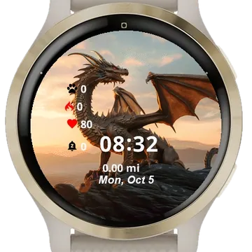 Dragon Flying Garmin watch face preview