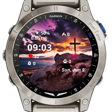 Dramatic Backdrop Garmin watch face preview