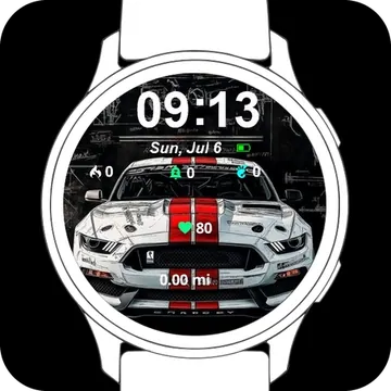 Drawn Car Garmin watch face preview