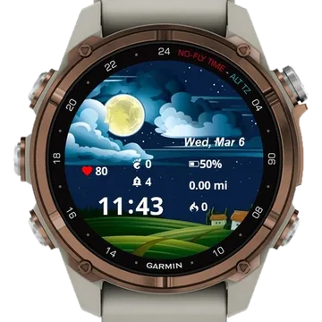 Dream Night Garmin watch face preview