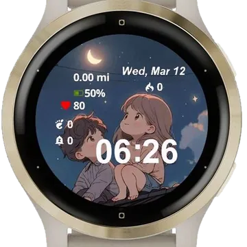 Dreams Under the Moon Garmin watch face preview