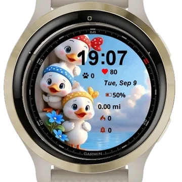 Duckling Trio Garmin watch face preview