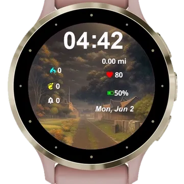 Dusky Pathway Garmin watch face preview
