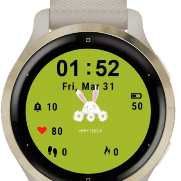 Easter Background Garmin watch face preview