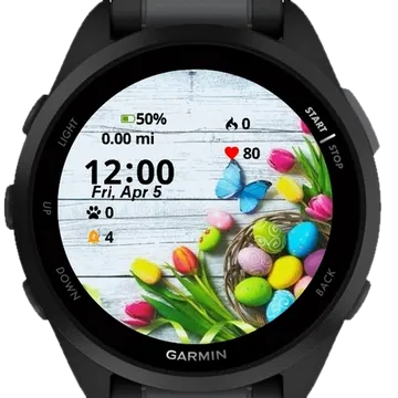 Easter Background Colorful Spring Garmin watch face preview