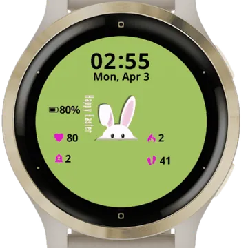 Easter Background Garmin watch face preview