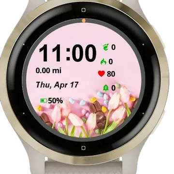 Easter Bunny Garmin watch face preview