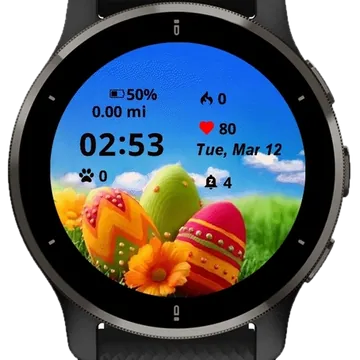 Easter Cards Garmin watch face preview