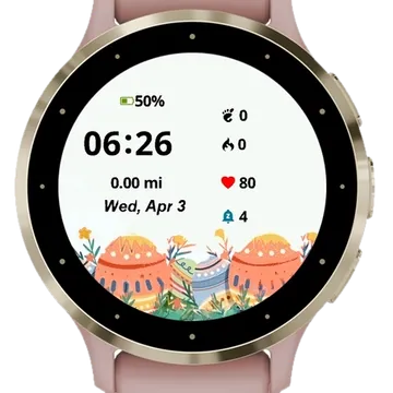 Easter Cards Grass Garmin watch face preview