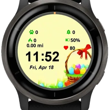 Easter Cards Landscape Garmin watch face preview
