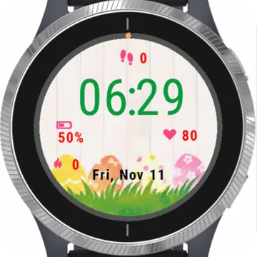 Easter Color Eggs Garmin watch face preview