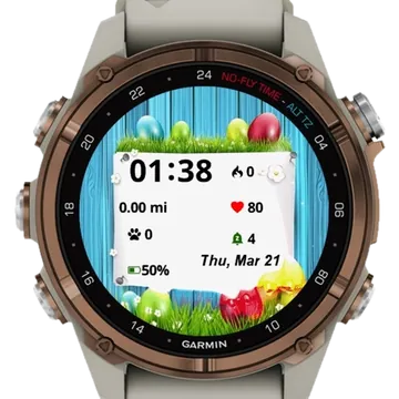 Easter Coloring Sheets Garmin watch face preview