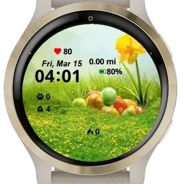 Easter Decoration Garmin watch face preview
