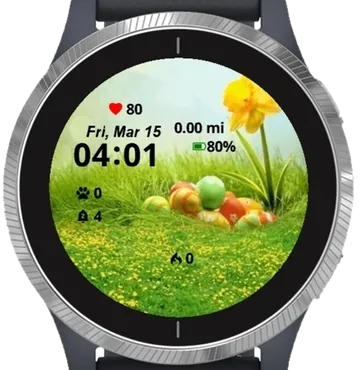Easter Decorations Garmin watch face preview