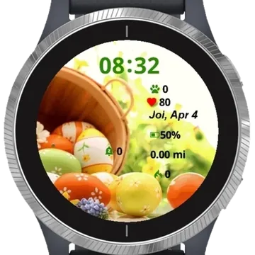 Easter egg basket Garmin watch face preview