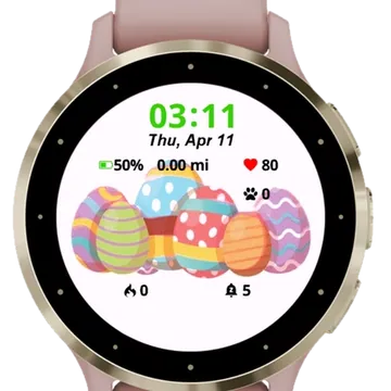 Easter Egg Decorating Garmin watch face preview