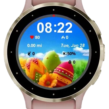 Easter Eggs 2025 Garmin watch face preview