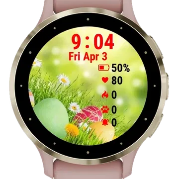 Easter Eggs Grass Dai Garmin watch face preview