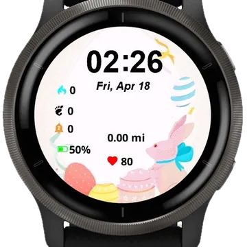 Easter Frame Garmin watch face preview